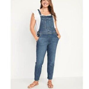 Old Navy Women's O.G. Straight Medium-Wash Jean Overalls Size 16